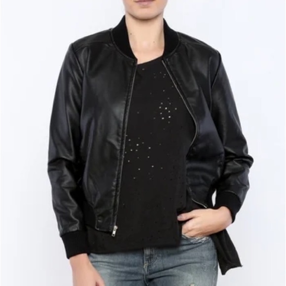 BB Dakota Jackets & Blazers - Bb Dakota Faux Leather Bomber Jacket